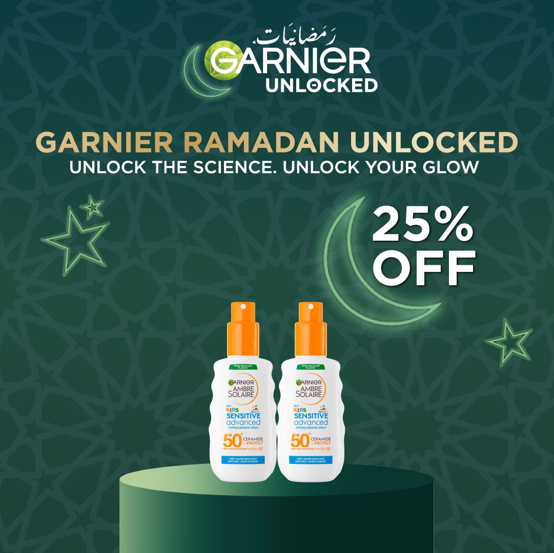 Garnier Ambre Solaire Kids Sensitive Advanced SPF50 Spray 25% Off-2
