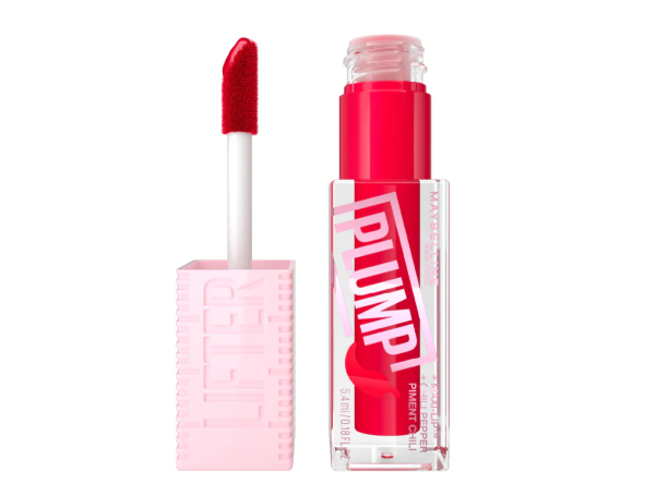 Maybelline Lifter Gloss | Plumping Lip Gloss with Hyaluronic Acid & Chilli Pepper - Pink Sting-9