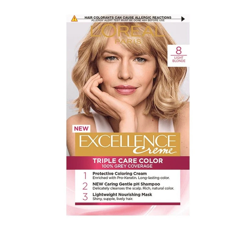 L’Oreal Excellence Creme Hair Color – 100% Grey Coverage with Triple Care- 26 Shades-18