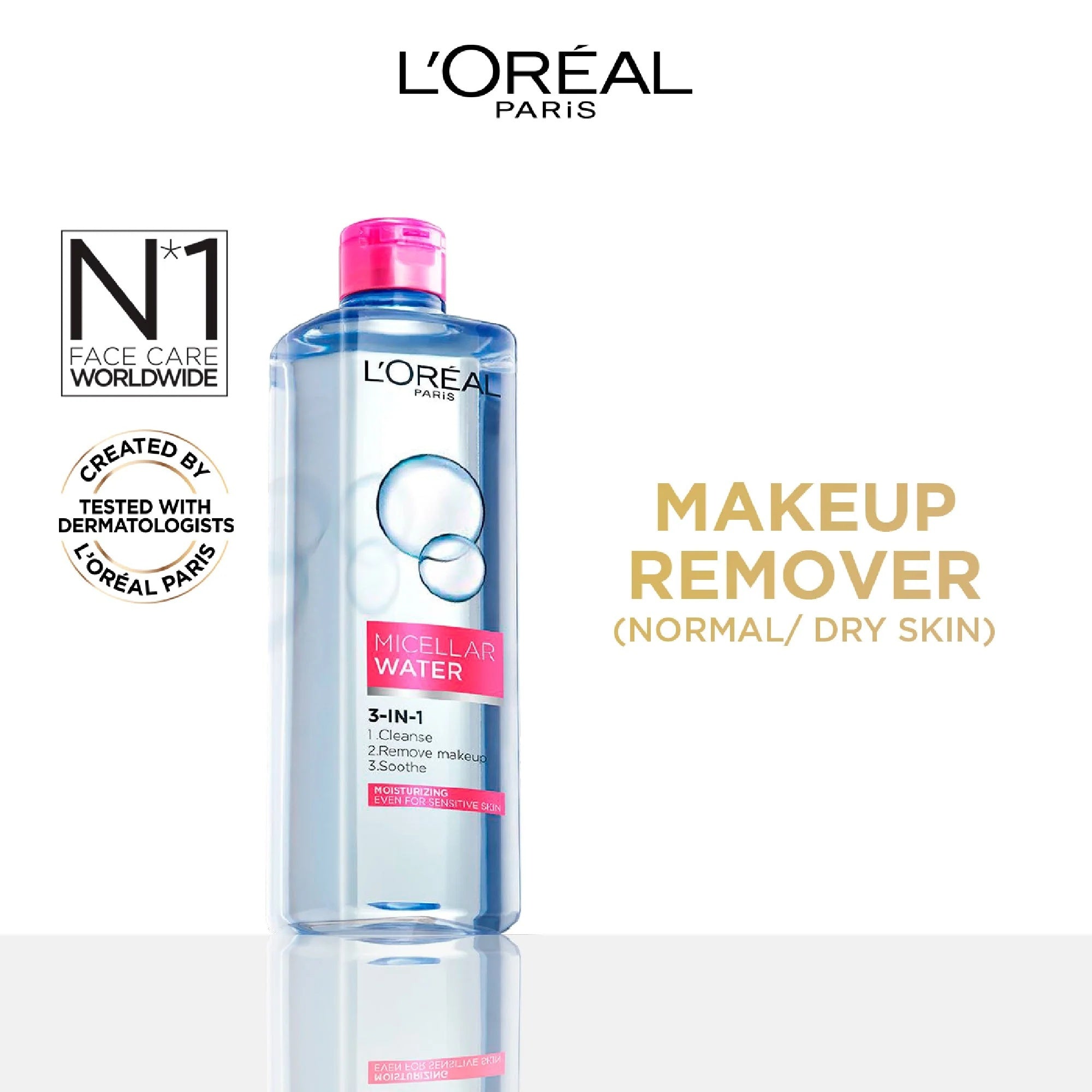L’Oreal Paris 3-in-1 Refreshing Micellar Water – Deep Cleansing & Moisturizing for Dry to Normal Skin-2