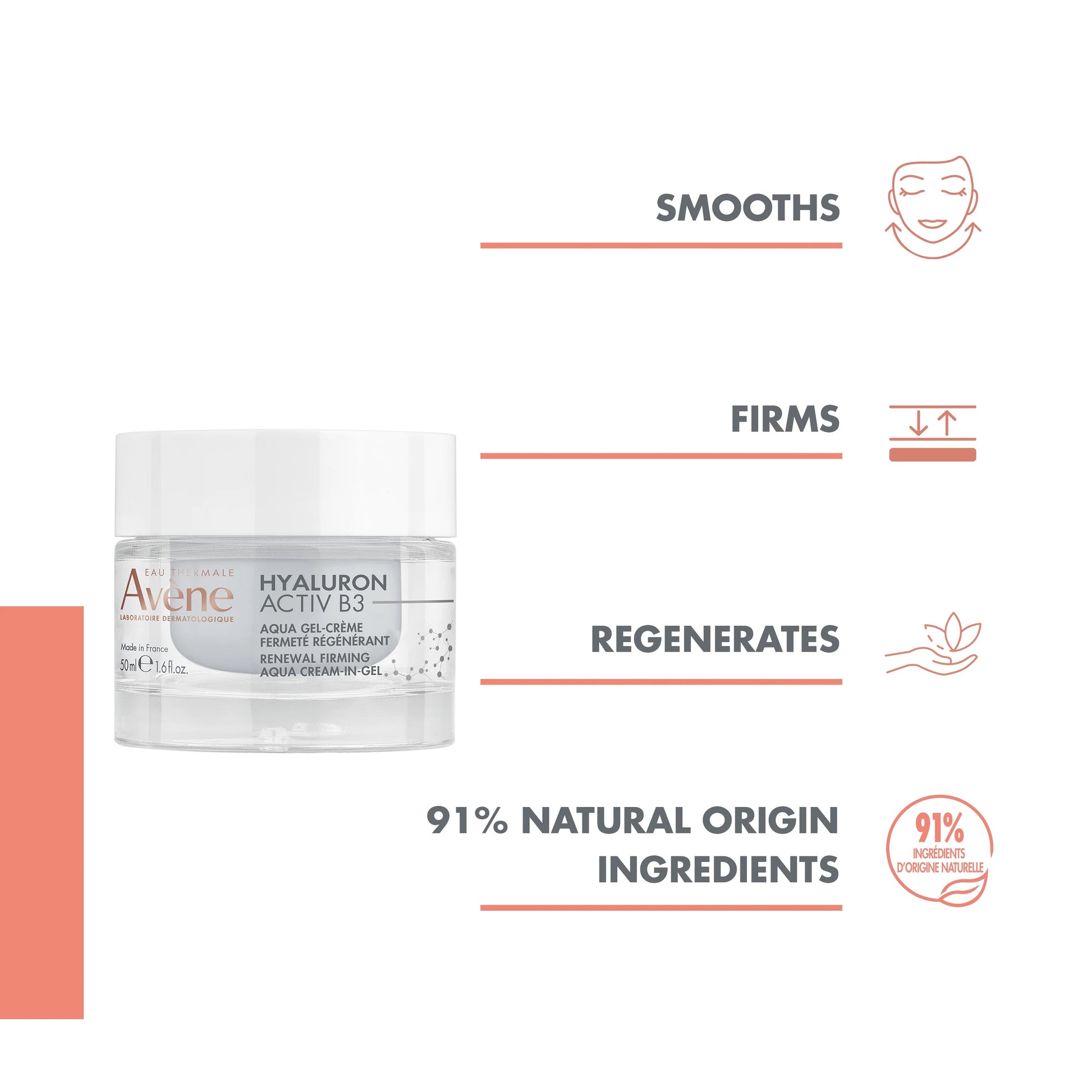 Avene Hyaluron Activ B3 Renewal Firming Aqua Cream-in-Gel 50ml – Hydrating and Firming Moisturizer-4