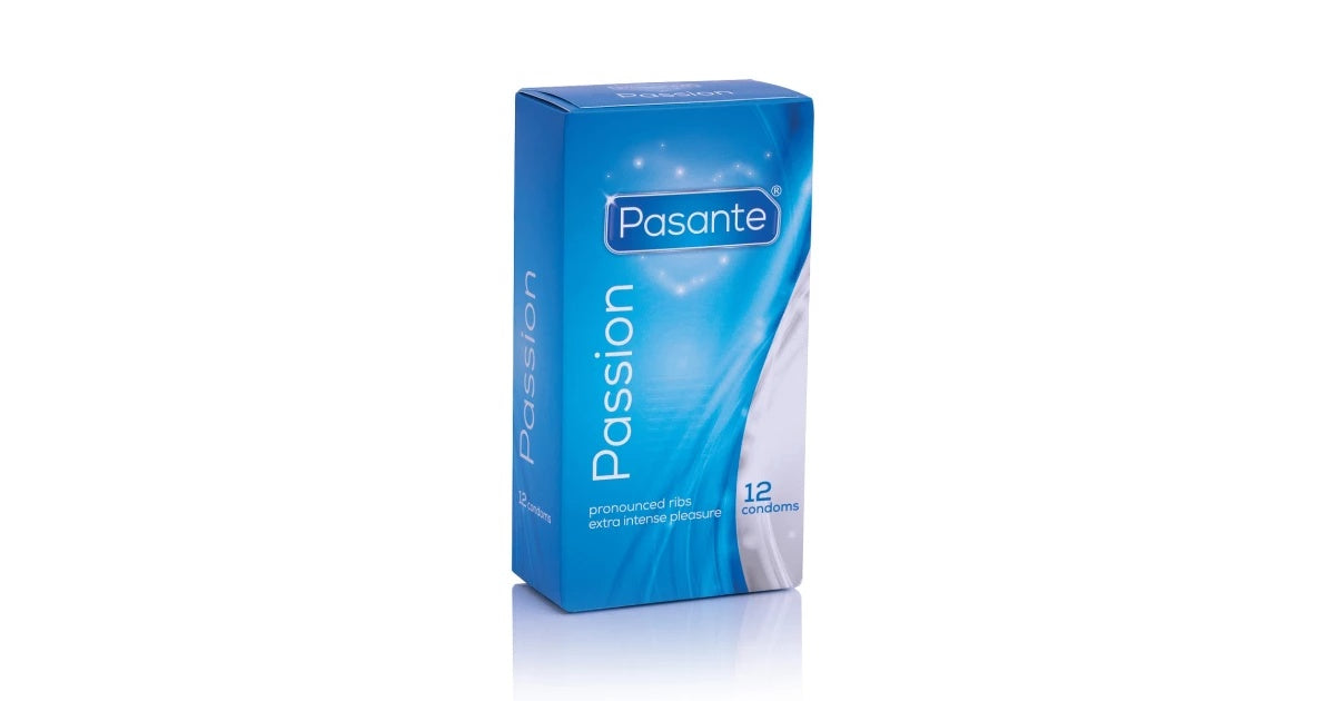 Pasante Passion Condoms with Pronounced Ribs – 3-Pack & 12-Pack for Extra Intense Pleasure-2