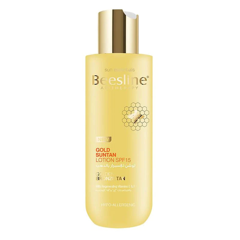 Beesline Gold Sun Tan Lotion SPF 15 200ml - Natural Tanning with Sun Protection-1