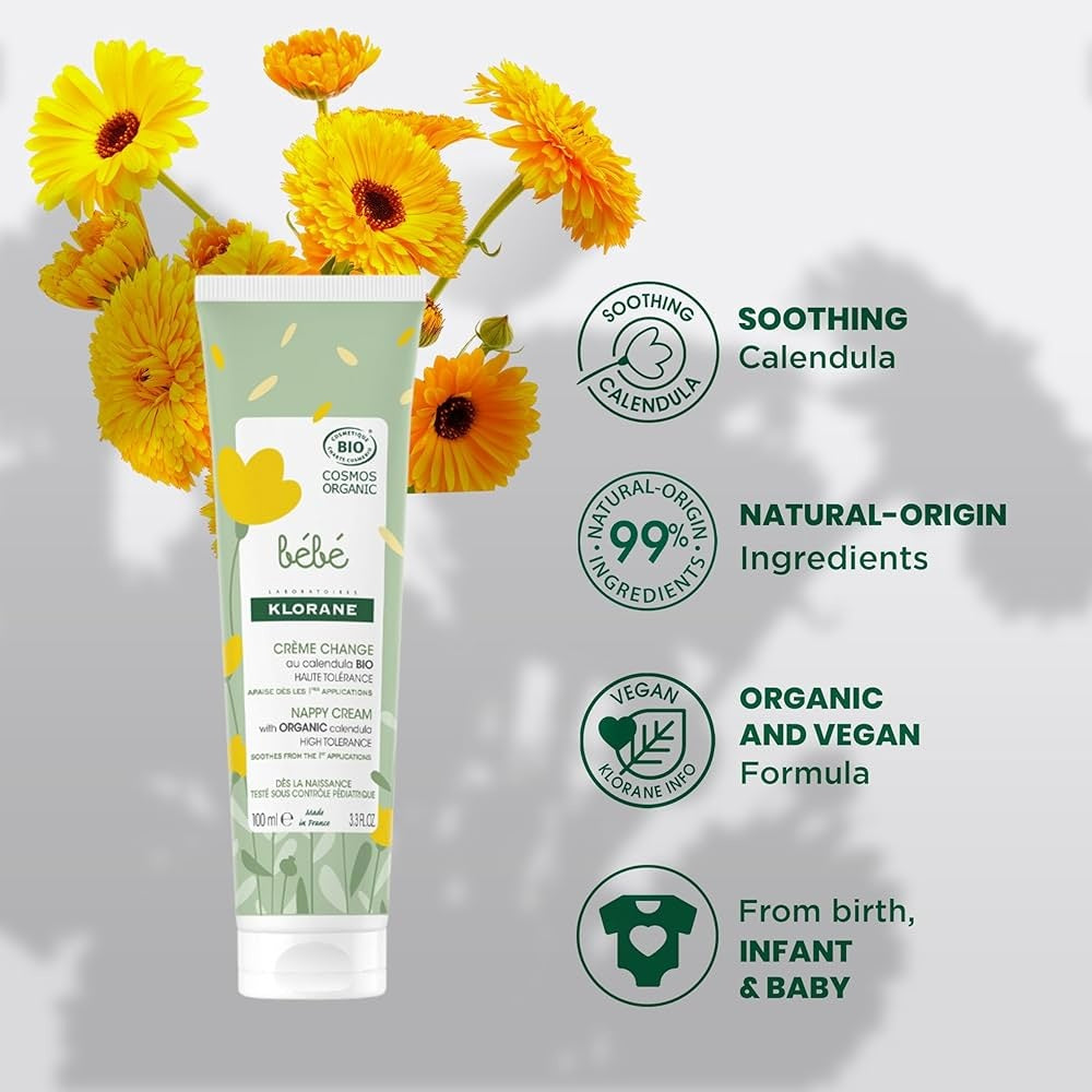 Klorane Baby Nappy Cream with Organic Calendula 100ml-2
