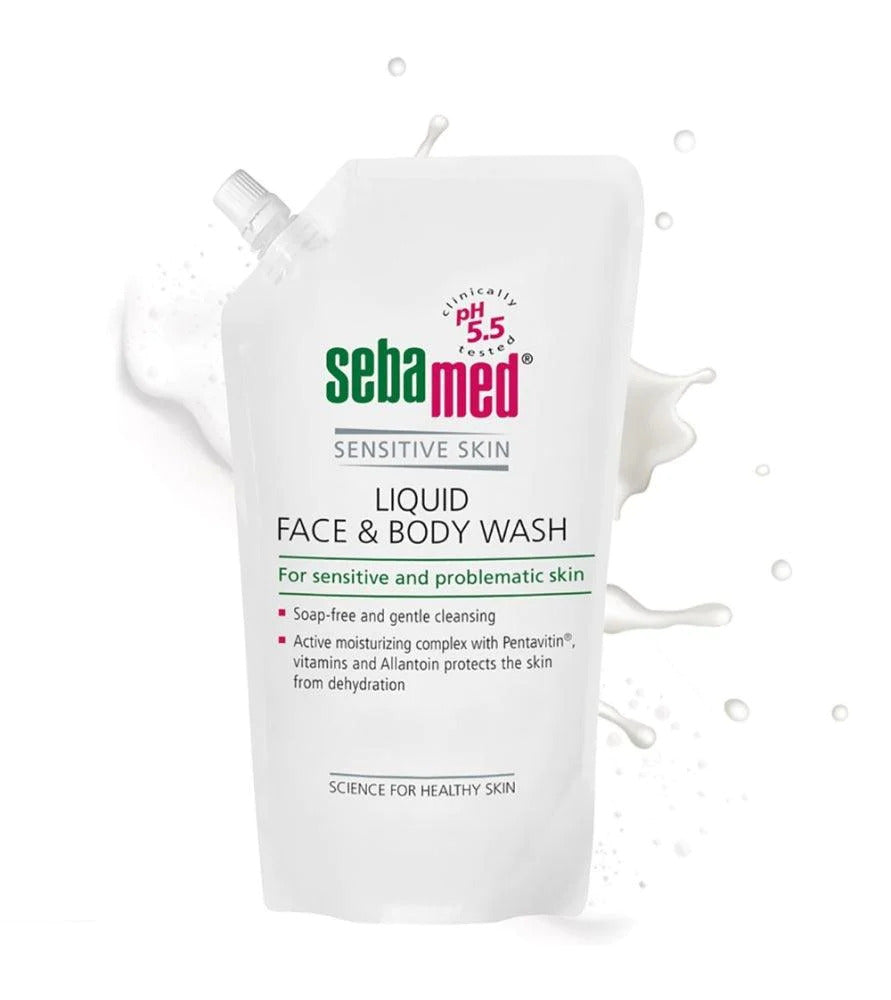 SEBAMED LIQUID FACE & BODY WASH REFILL PACK 1L-1