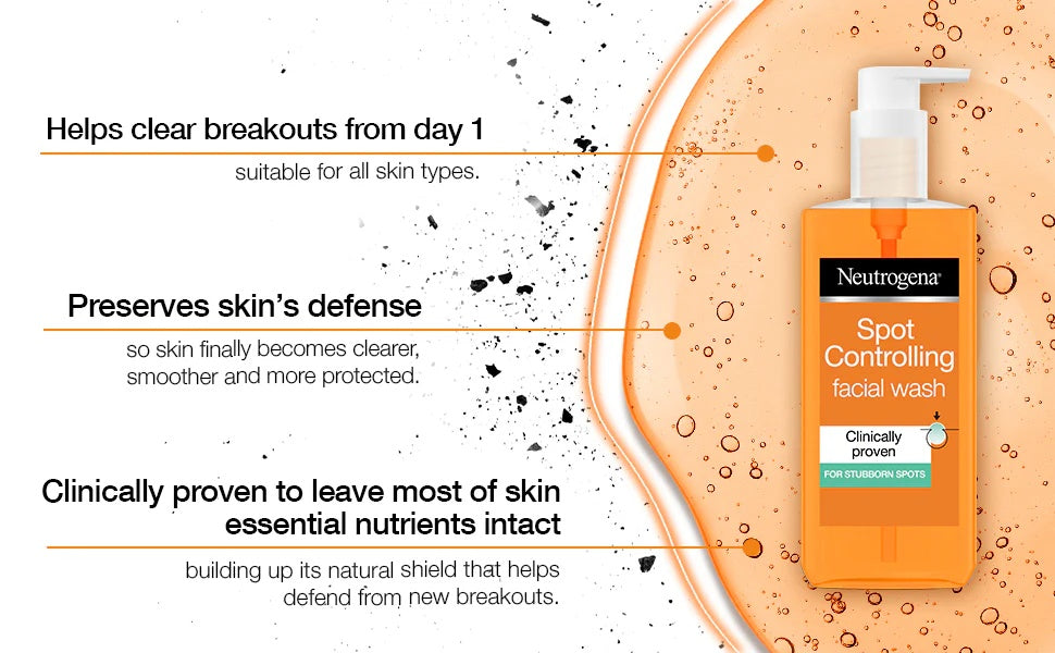 Neutrogena Spot Controlling Oil-Free Facial Wash 200 ml-2