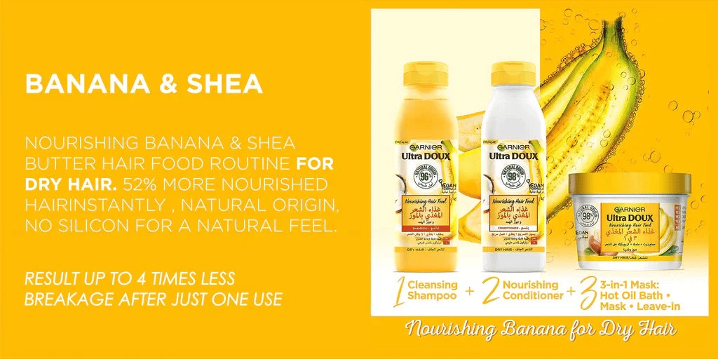 Ultra Doux Hair Food Banana and Shea Shampoo-3