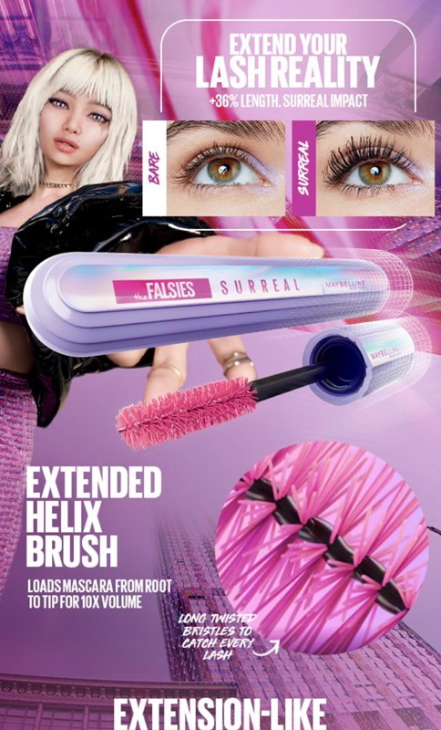 Maybelline The Falsies Surreal Mascara | Lengthening & Volumizing for Dramatic Lashes-3