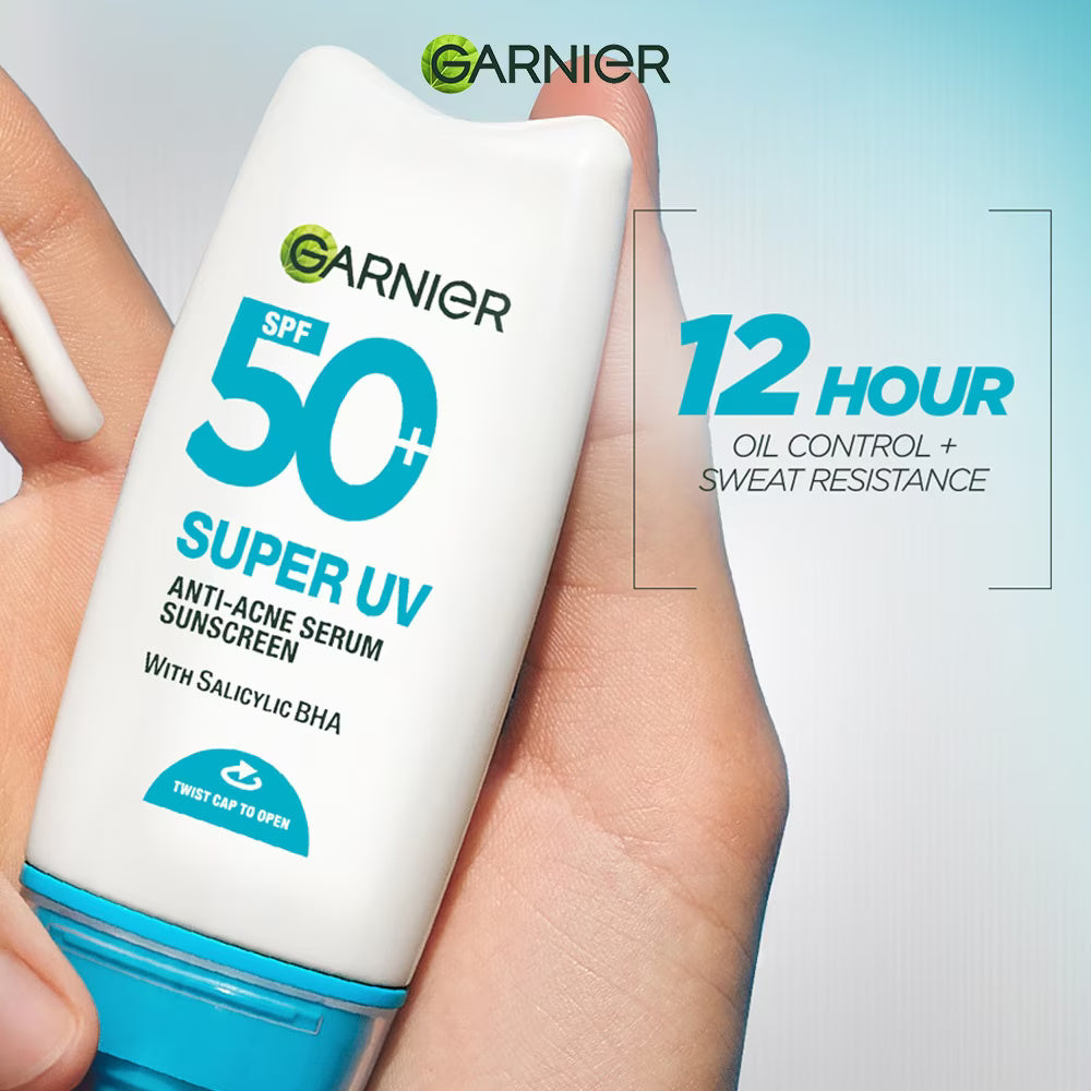 Garnier Super UV Anti-Acne Serum Sunscreen SPF50+ 30ml – Lightweight Daily Protection-5