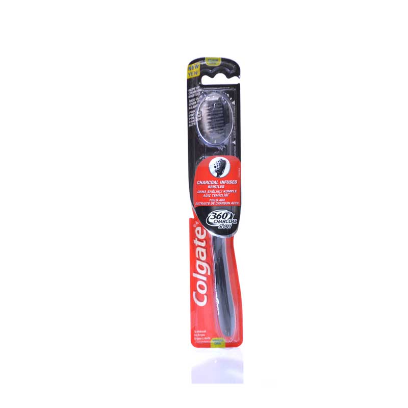 Colgate 360 Charcoal Black Medium Toothbrush-1