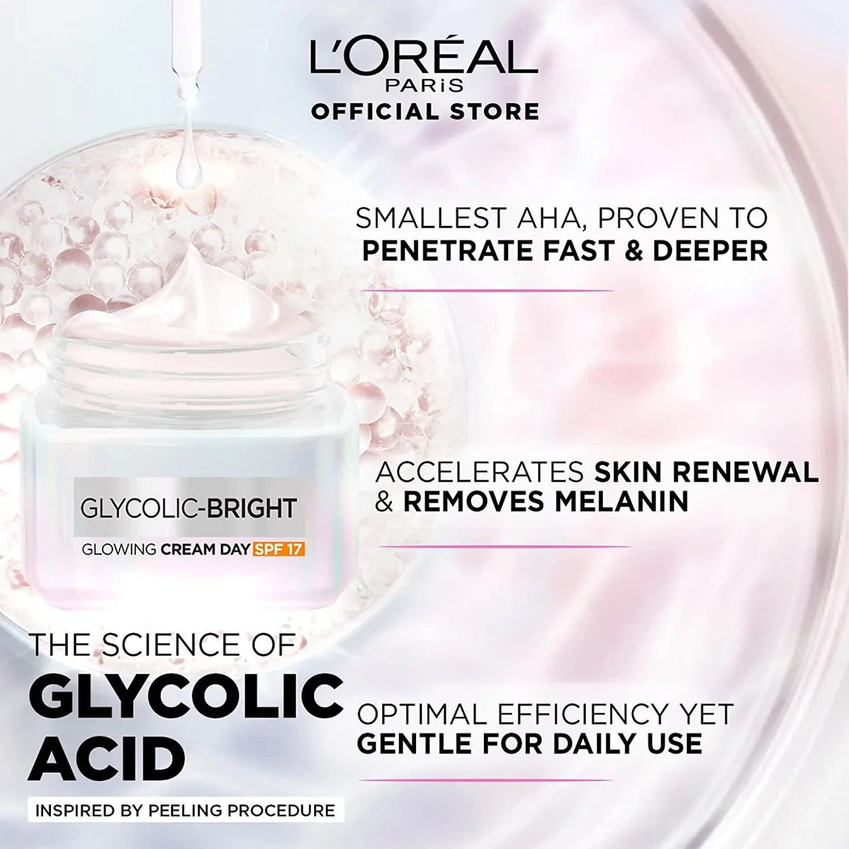 L'Oreal Glycolic Bright Day Cream 50ml-4