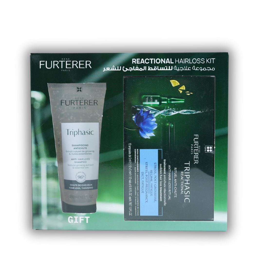 Rene Furterer Triphasic Reactional Ampoules + Free Triphasic Strengthening Shampoo-2