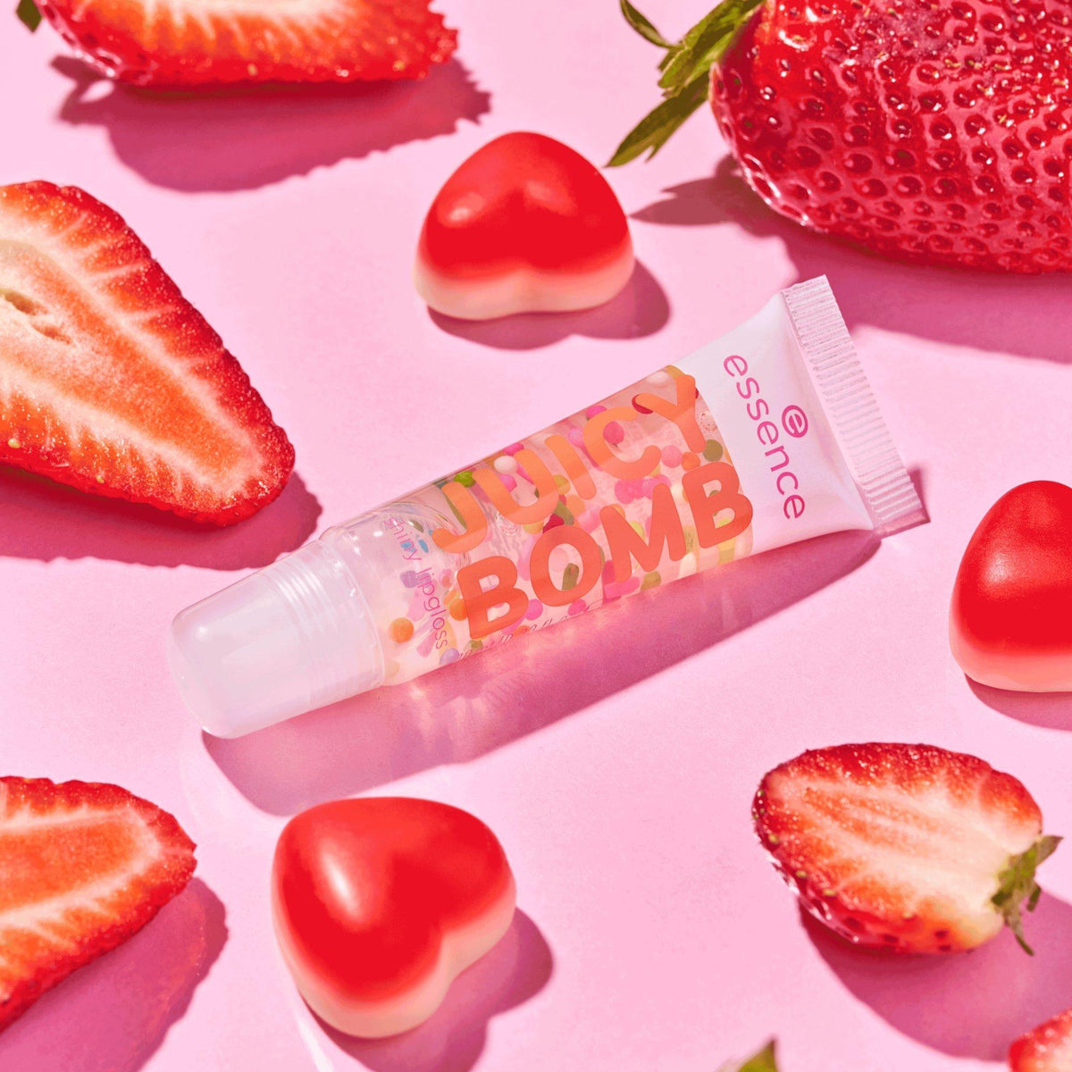 Essence Juicy Bomb Party Shiny Lipgloss 05 – Strawberry Sprinkles-3