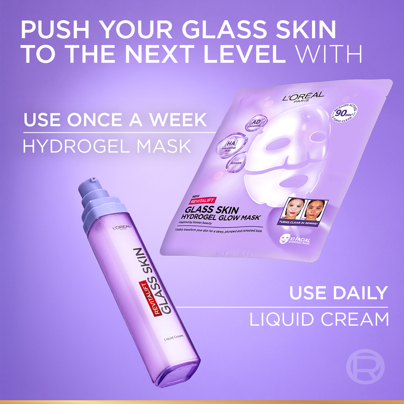 L’Oreal Paris Revitalift Glass Skin Hydrogel Glow Mask 1 Piece