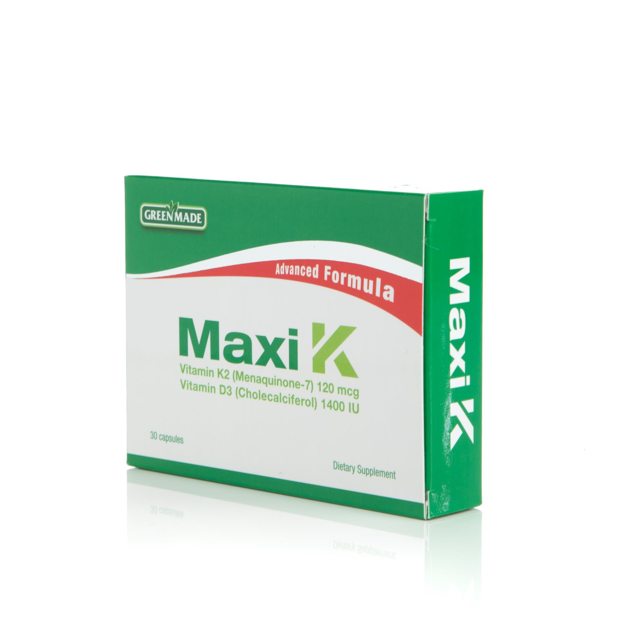 Maxi K 30 Capsules, Vitamin K2 and D3-1