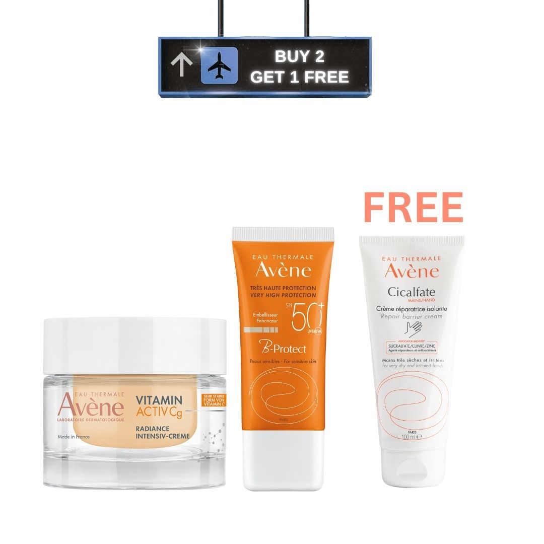 Avene Vitamin Activ Cg Radiance Intensive Cream 50 ml + Avene B-Protect SPF 50+ 30 ml GET FREE Avene Cicalfate Repair Barrier Cream 100 ml-1