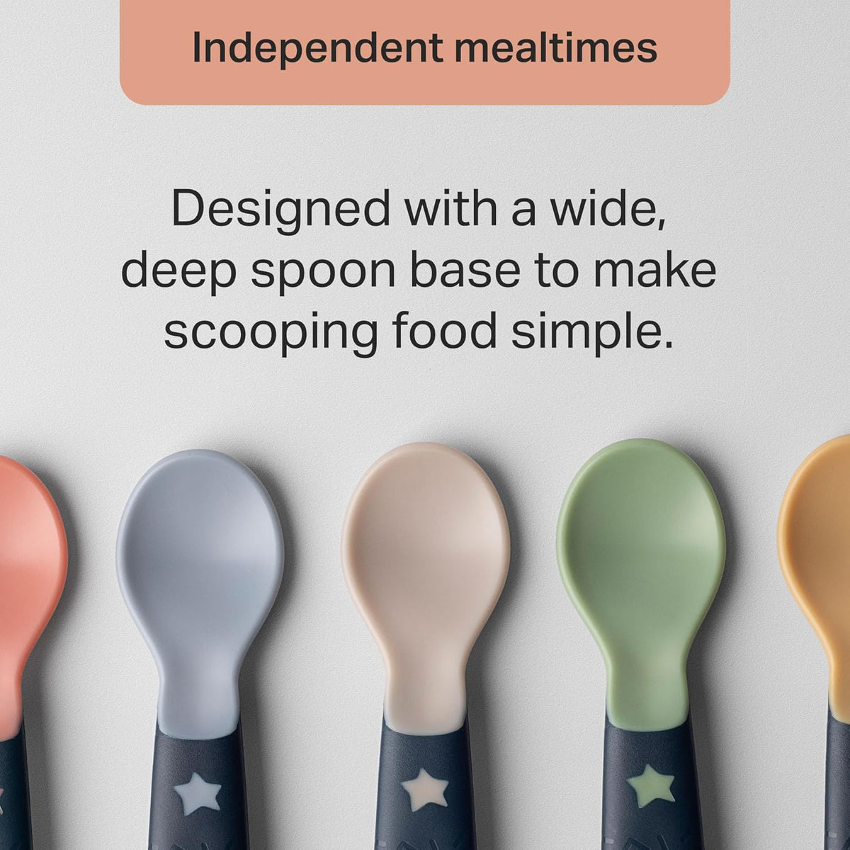 Tommee Tippee 6m+ Easy Grip Self Feeding Spoons