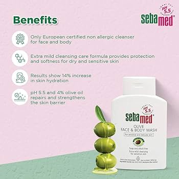 Sebamed Olive Face and Body Wash-5