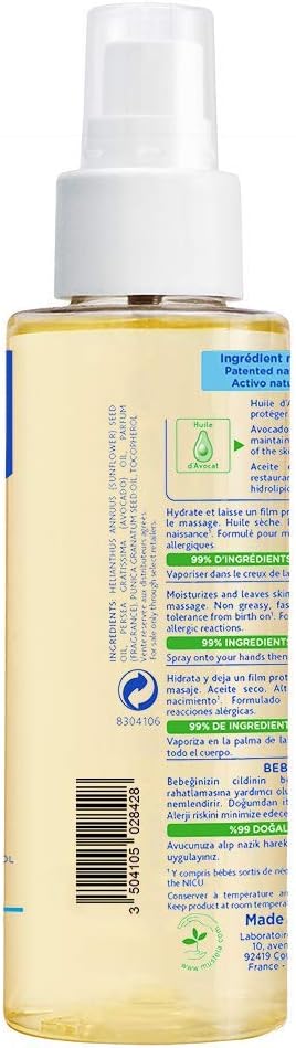 Mustela Baby Oil, Huile De Massage with Avocado Oil- 100ml-5