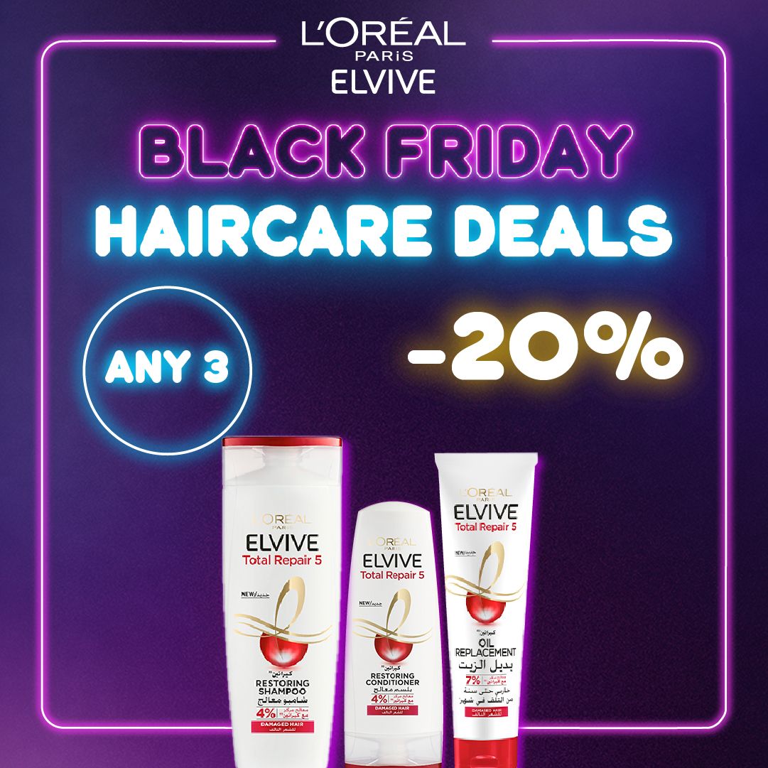 L’Oreal Elvive Total Repair 5 — Any 3 Haircare Products 20% Off-2