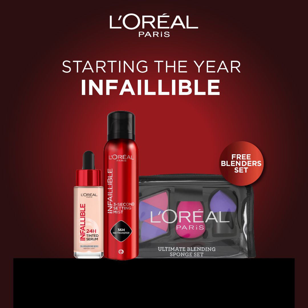 L’Oreal Paris Infallible 24H Tinted Serum and Setting Mist 20% Off with Free Blender-2