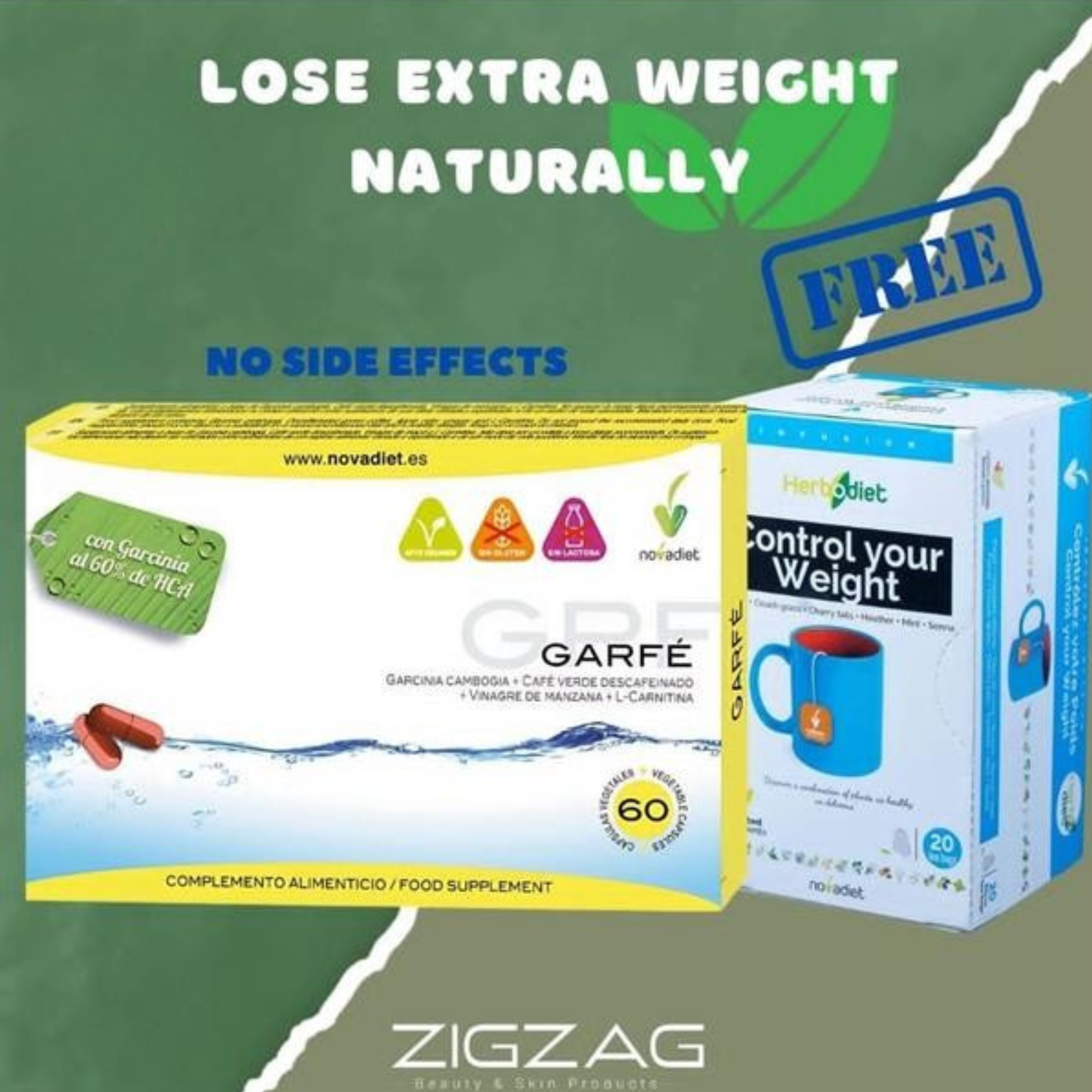 Garfe Weigh Loss Supplement 60 Capsules with a Free Herbal Tea 20 Sachets-1