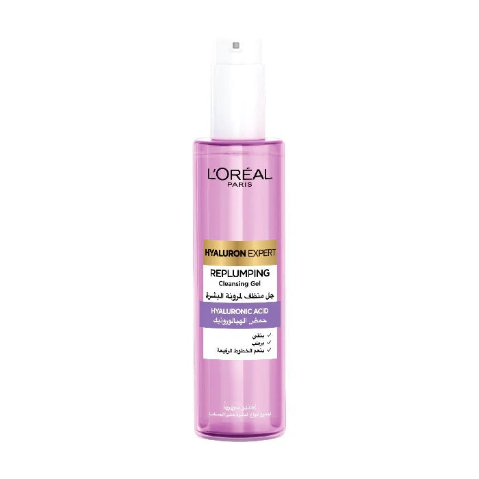 L'Oreal Hyaluron Expert Replumping Cleansing Gel Wash with Hyaluronic Acid 150ml | Hydrating and Replenishing Cleanser for Radiant Skin-1