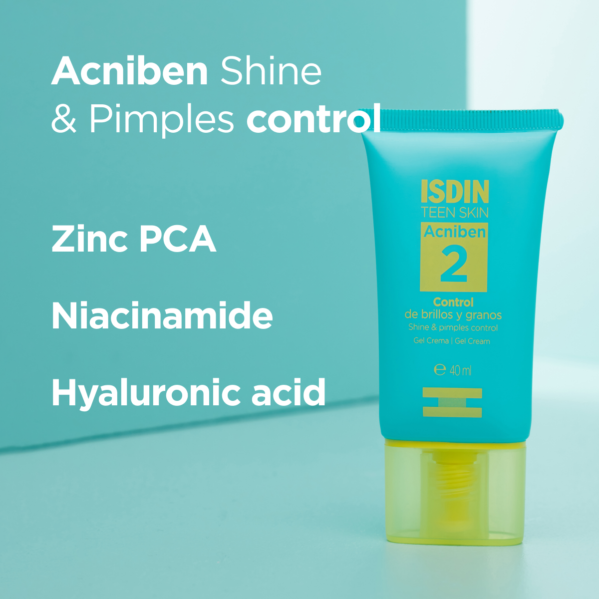 ISDIN Teen Skin Acniben Shine & Pimples Control Gel Cream-2