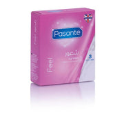 Pasante Feel Condoms 3-Pack or 12-Pack – Thin and Sensitive for Real Pleasure-1