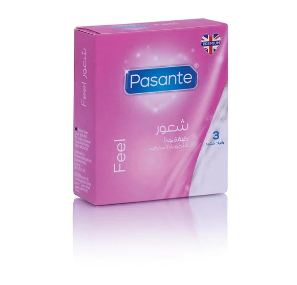 Pasante Feel Condoms 3-Pack or 12-Pack – Thin and Sensitive for Real Pleasure-1