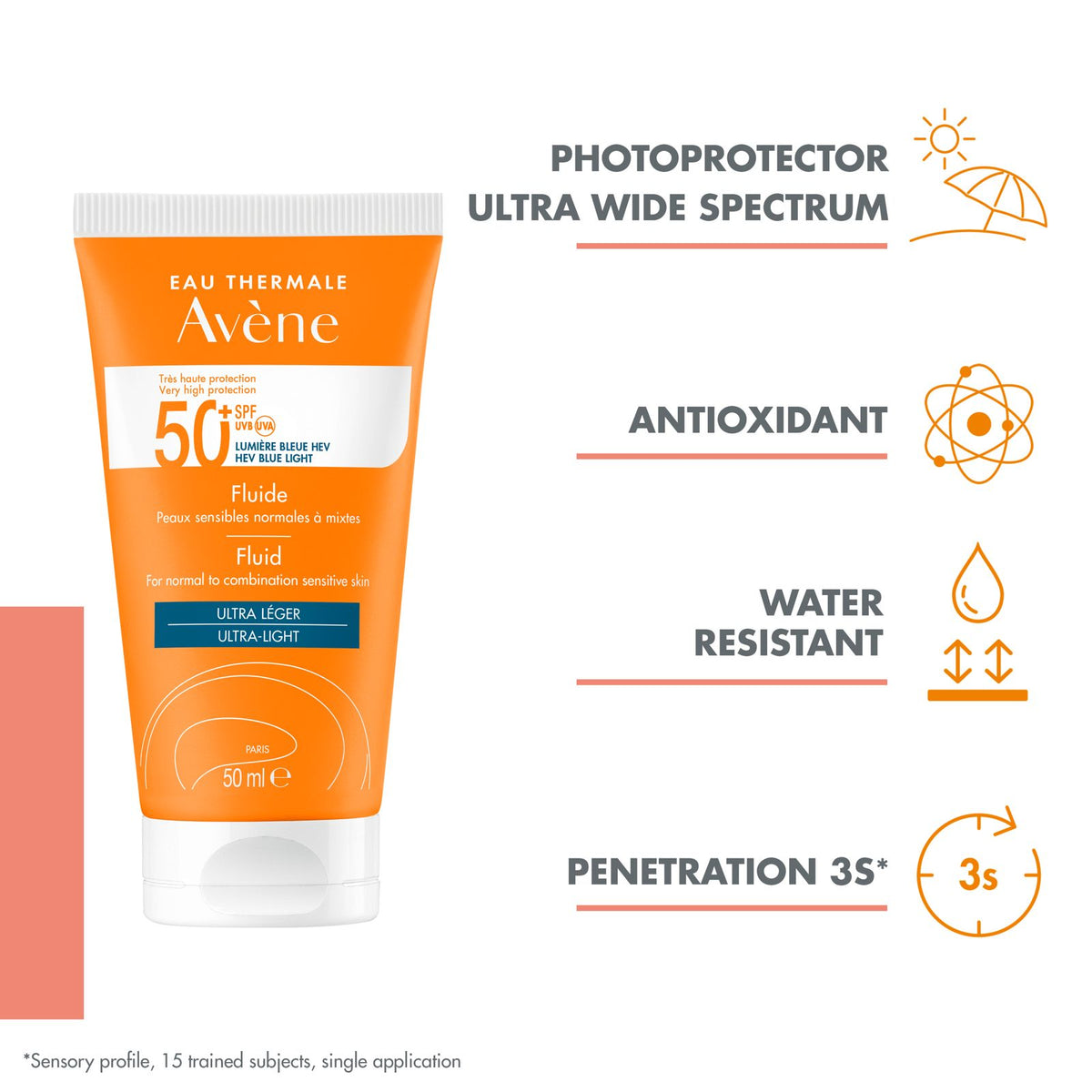 Avene Very High Sun Protection SPF 50  Fluid for Combination to Oily Skin 50ML - Matte Finish UV Defense Buy 1 Get 1 Free-4
