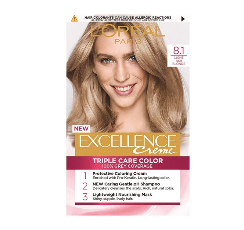 L’Oreal Excellence Creme Hair Color – 100% Grey Coverage with Triple Care- 26 Shades-19