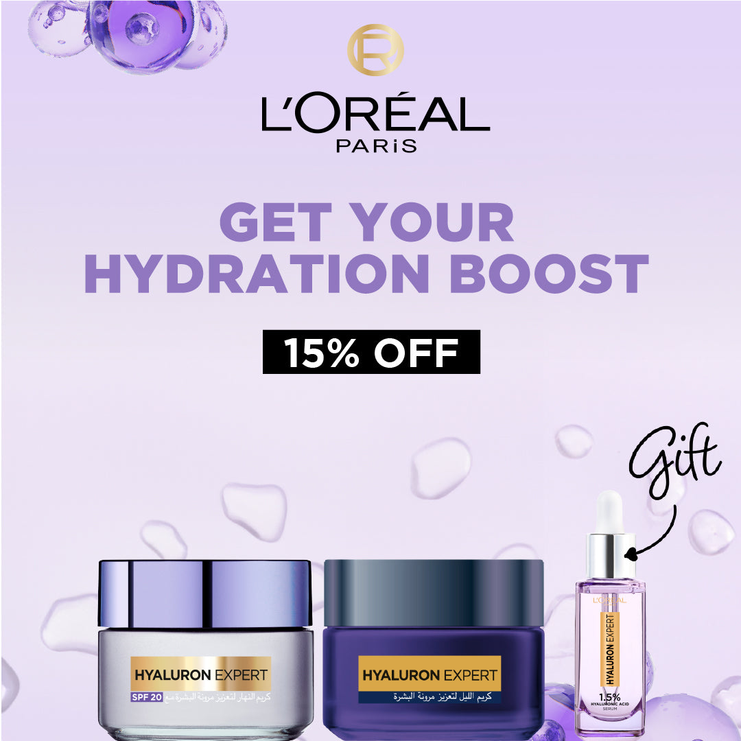 L’Oreal Paris Hyaluron Expert Day Cream 50ml + Night Cream 50ml | Hydrating Skincare Set with Free Hyaluron Expert Serum 15ml-2