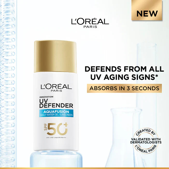 L’Oreal Paris UV Defender Aquafusion Daily Water Gel Sunscreen SPF 50+