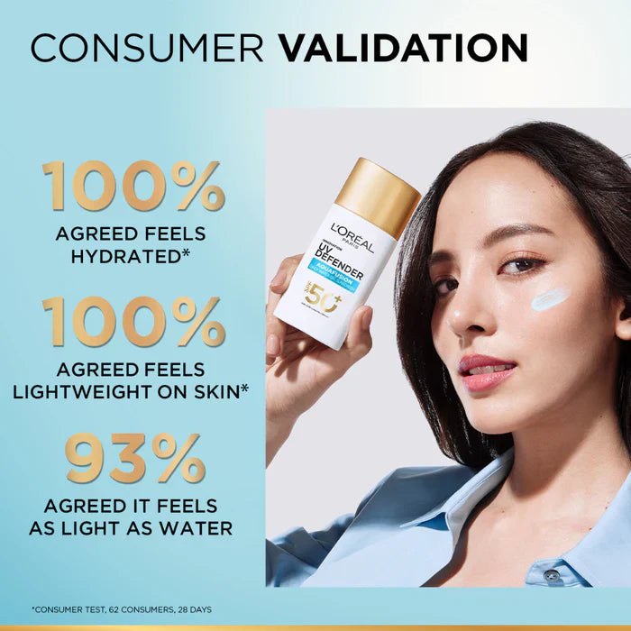 L’Oreal Paris UV Defender Aquafusion Daily Water Gel Sunscreen SPF 50+