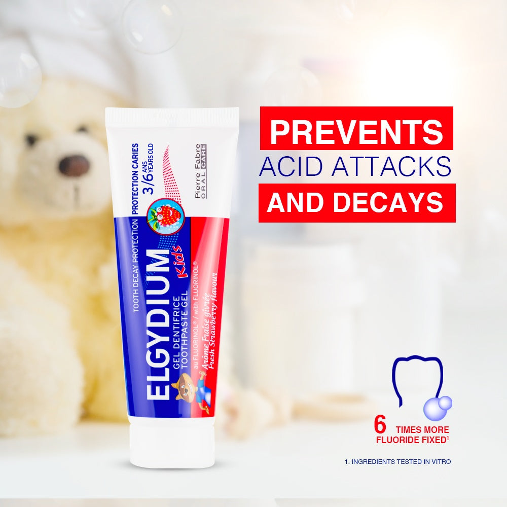 Elgydium Kids Fresh Strawberry Toothpaste Ages 2 to 6 – Gentle Care for Little Teeth (50ml)-3