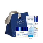 URIAGE Age Lift Peel New Skin Night Cream Anti Wrinkle Renewal Gift Set with Free Cleansing Cream and Age Lift Day Cream SPF-1