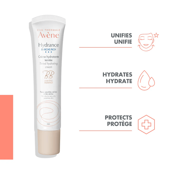 Avene Hydrance BB Rich Hydrating Cream 40ML - Tinted Moisturizer for Intense Hydration and Radiance-2