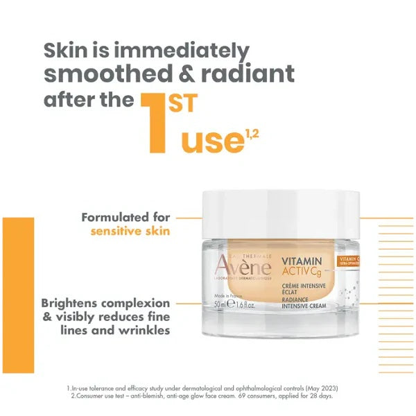 Avene Vitamin Activ Cg Radiance Intensive Cream for Anti-Aging and Skin Brightening 50 ml (Add on 10ml serum gift )-5