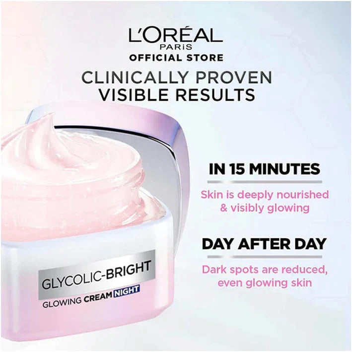 L’Oreal Paris Glycolic Bright Glowing Night Cream – 50 ML-3