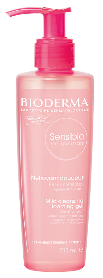 Bioderma Sensibio Gel Moussant Sensitive Skin Wash 200ml & 500ml | Gentle Cleanser for Sensitive Skin-1