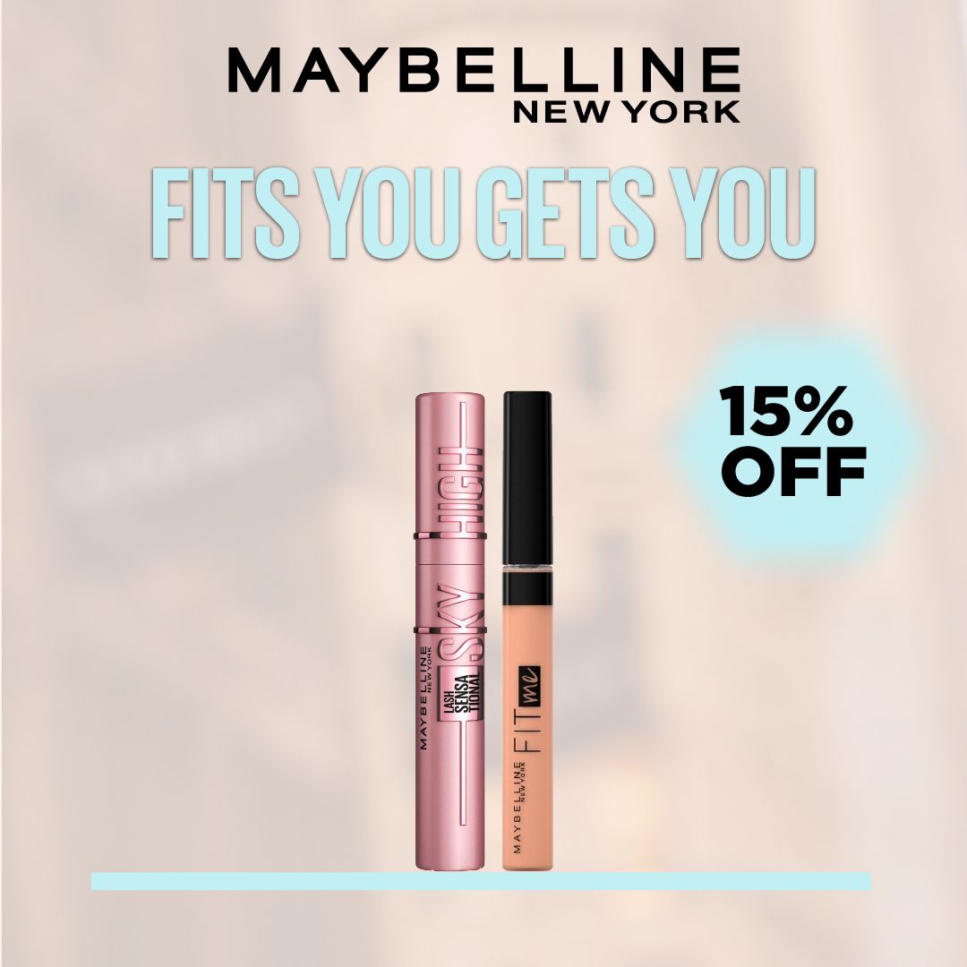 Maybelline Fit Me Concealer + Maybelline Lash Sensational Sky High Sleeved Mascara – Get 15% Off-2