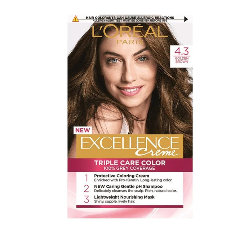 L’Oreal Excellence Creme Hair Color – 100% Grey Coverage with Triple Care- 26 Shades-5