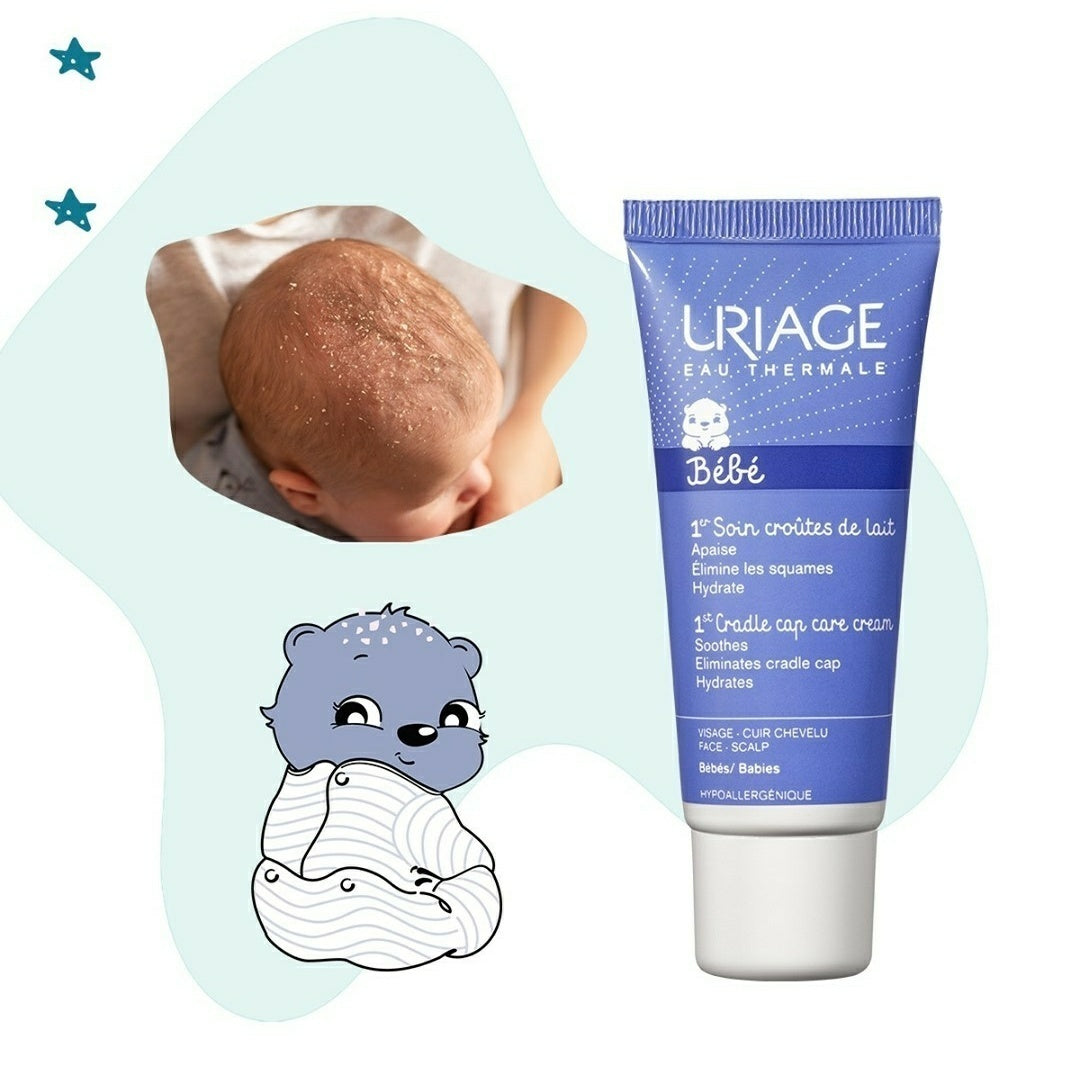 Uriage Bébé 1st Cradle Cap Care Cream 40ML - Gentle Cream for Face and Scalp Treatment-3