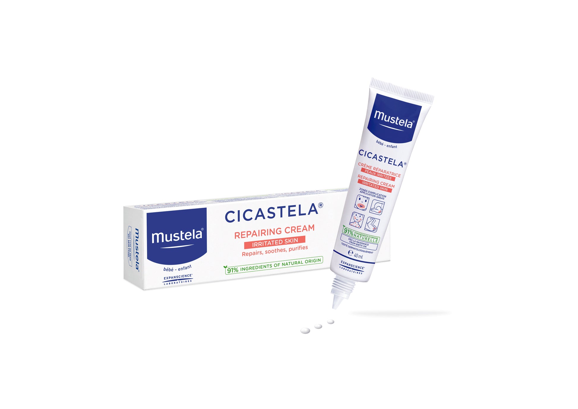Mustela Cicastela Moisture Recovery Repairing Cream - 40ml-1