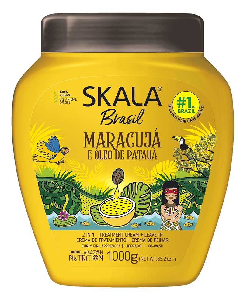 Skala Brasil Maracujá & Óleo de Patauá 2-in-1 Treatment Cream + Leave-in – 1000g-1