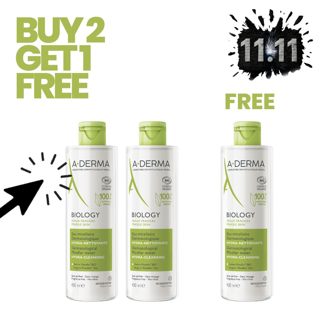A-Derma Biology Micellar Water Hydra-Cleansing 400ml – Offer Buy 2 Get 1 Free-1