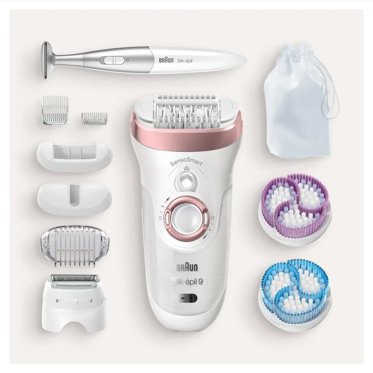 Braun Silk-epil 9 SkinSpa SensoSmart Wet & Dry Epilator with 3-in-1 Trimmer-2