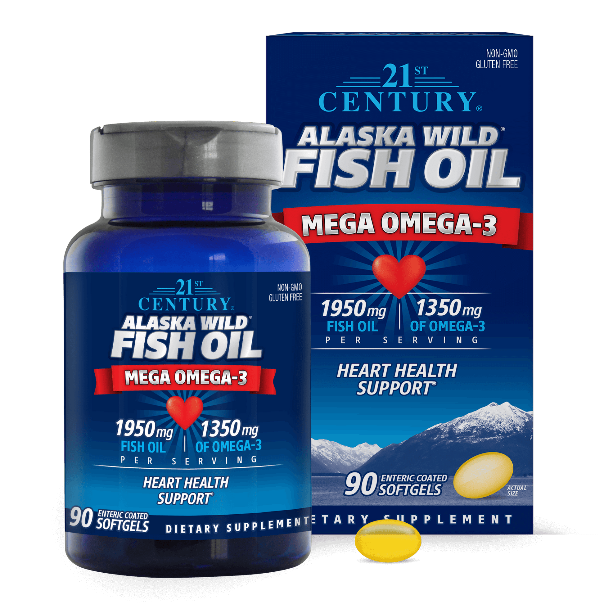 Alaska Wild Fish Oil Mega Omega-3 90  Softgels-1