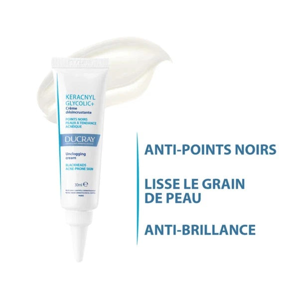 Ducray Keracnyl Glycolic Acne Treatment Gel | Exfoliates, Unclogs Pores, Reduces Breakouts and Blackheads | Smooths Skin for Oily and Acne-Prone Skin-2
